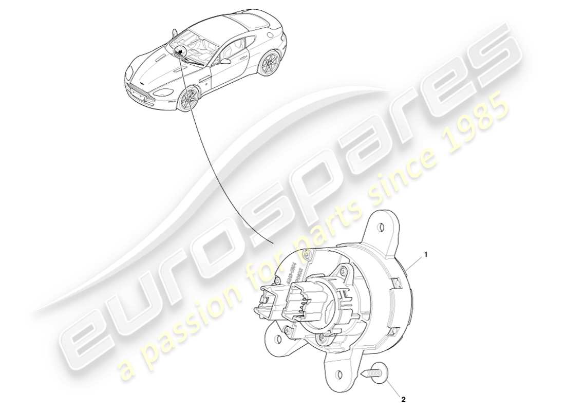 aston martin v8 vantage (2005) lighting switch part diagram