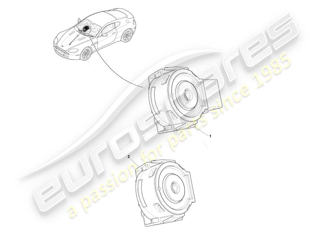 aston martin v8 vantage (2005) ignition switch interlock part diagram