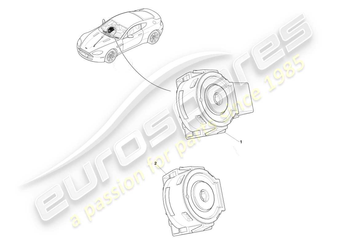 aston martin v8 vantage (2007) ignition switch interlock part diagram