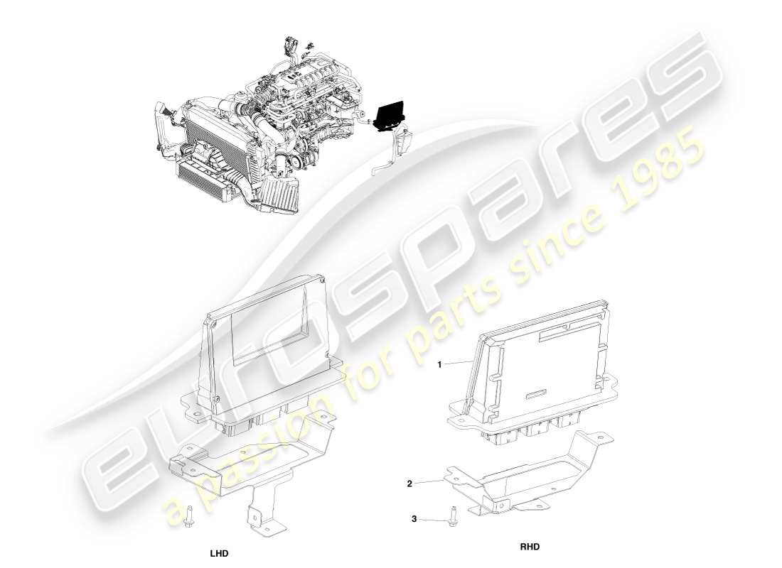 aston martin v8 vantage (2005) electronic engine control part diagram