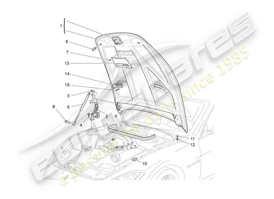 a part diagram from the maserati granturismo sport parts catalogue