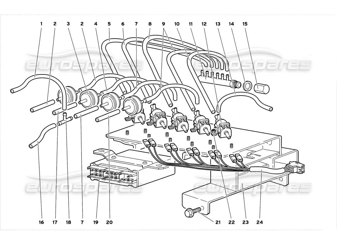 a part diagram from the lamborghini diablo gt (1999) parts catalogue