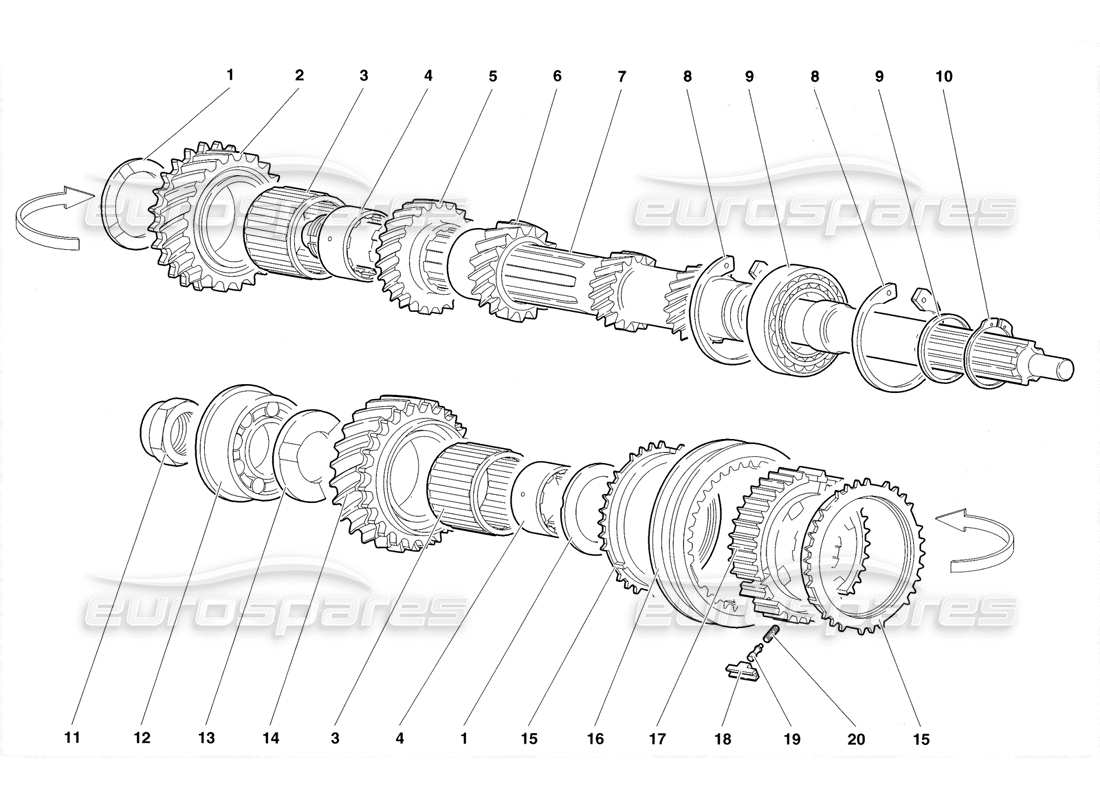 VIEW PARTS DIAGRAMS FROM THE LAMBORGHINI DIABLO PARTS CATALOGUE a part diagram from the lamborghini diablo parts catalogue