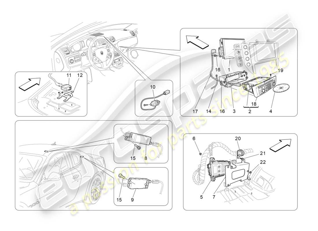 maserati granturismo (2011) it system parts diagram