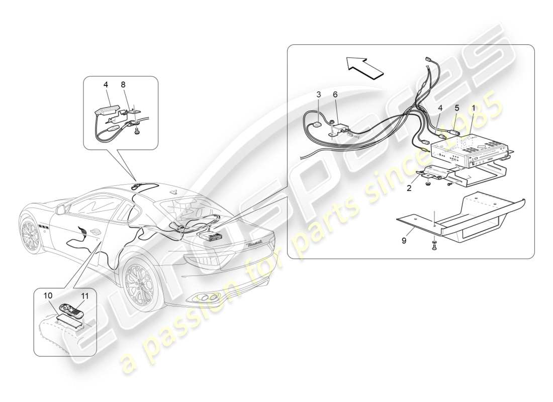 maserati granturismo (2015) it system part diagram