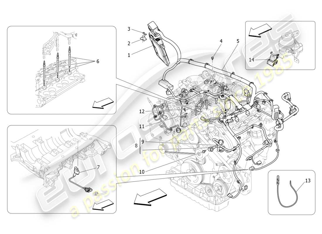 maserati qtp 3.0 tds v6 275hp (2015) electronic control: injection and engine timing control part diagram