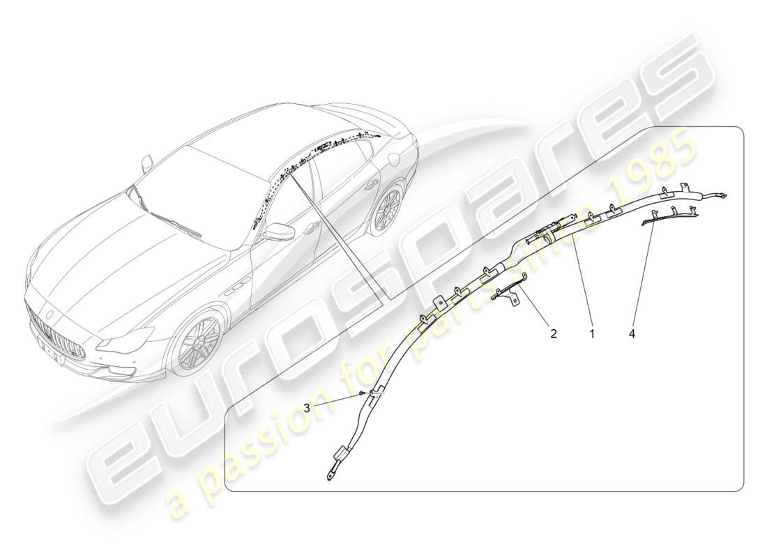 maserati qtp 3.0 tds v6 275hp (2015) window bag system part diagram