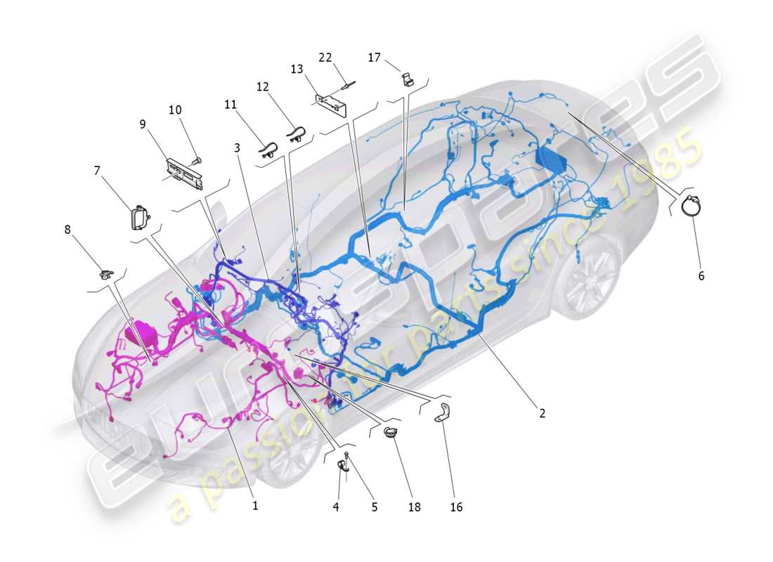 maserati qtp 3.0 bt v6 410hp (2014) main wiring part diagram