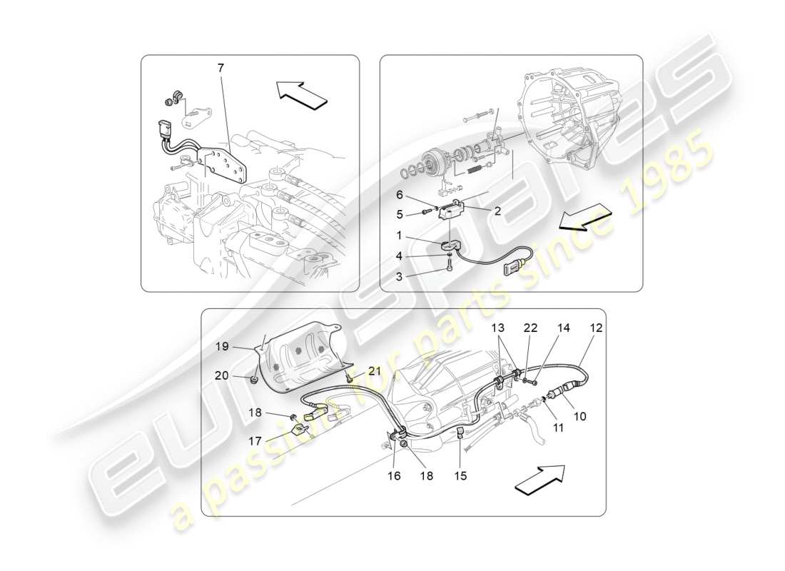 maserati granturismo (2011) electronic clutch control for f1 gearbox parts diagram