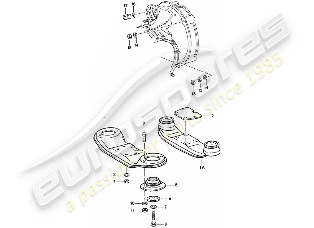 porsche 911 (1983) transmission suspension part diagram