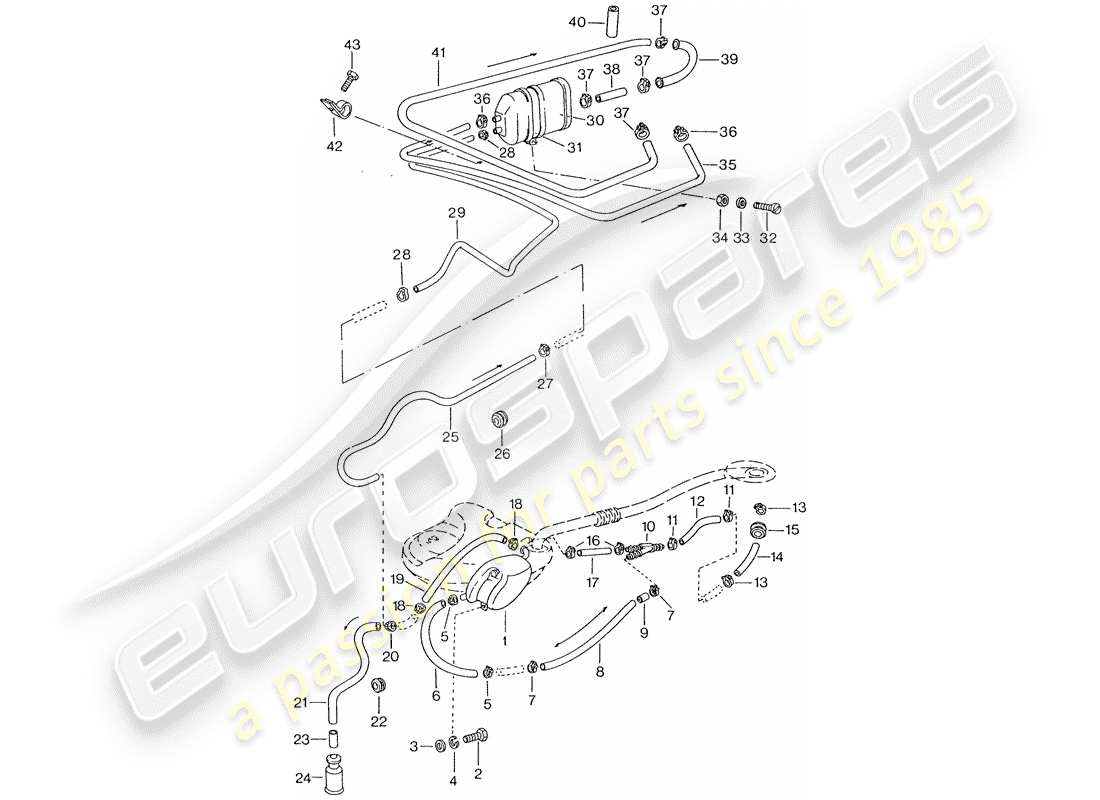 porsche 911 (1977) tank ventilation - d - mj 1975>> part diagram