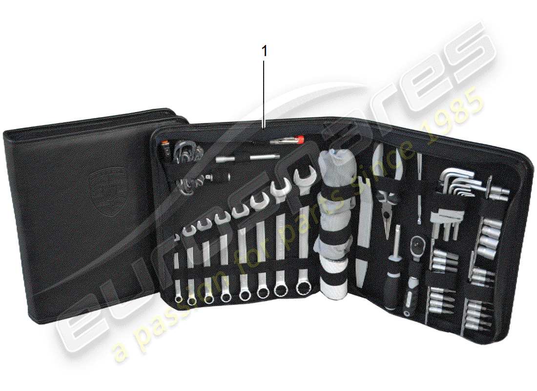 porsche tequipment panamera (2016) tool kit bag part diagram