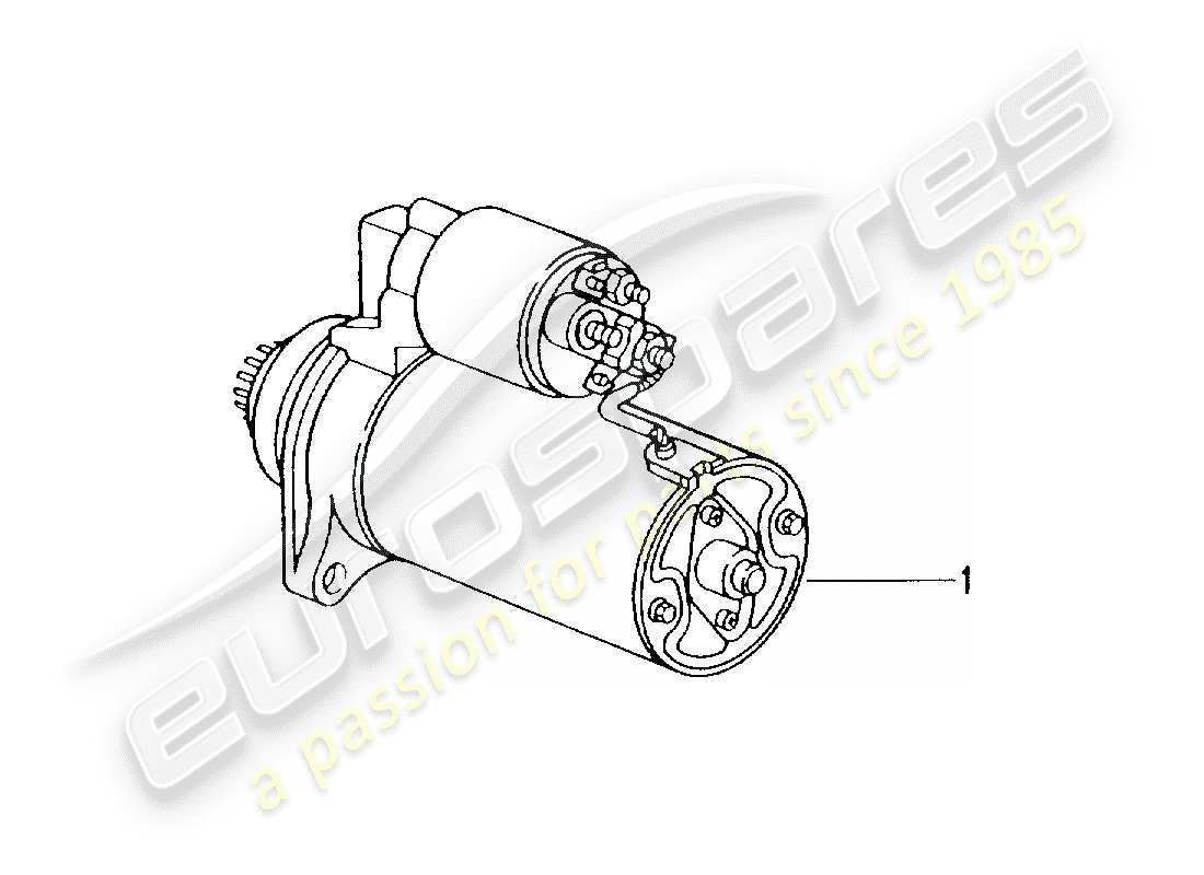 porsche replacement catalogue (1975) starter part diagram