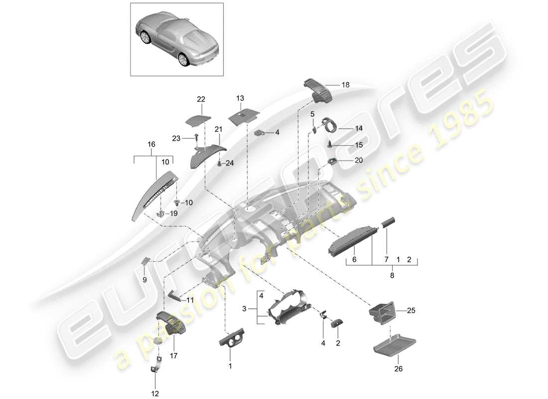 porsche 2016 accessories part diagram