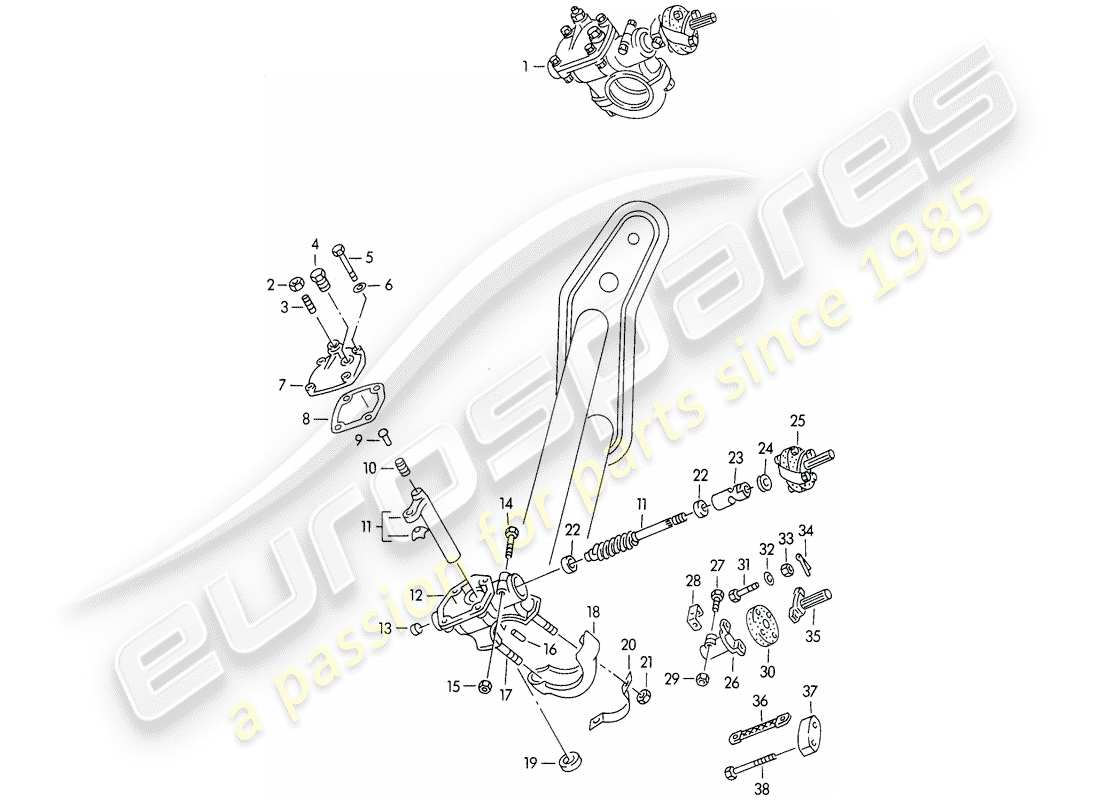 porsche 356/356a (1958) steering gear - and - steering coupling - f >> 101 692 - f >> 61 892 - f >> 83 791 parts diagram