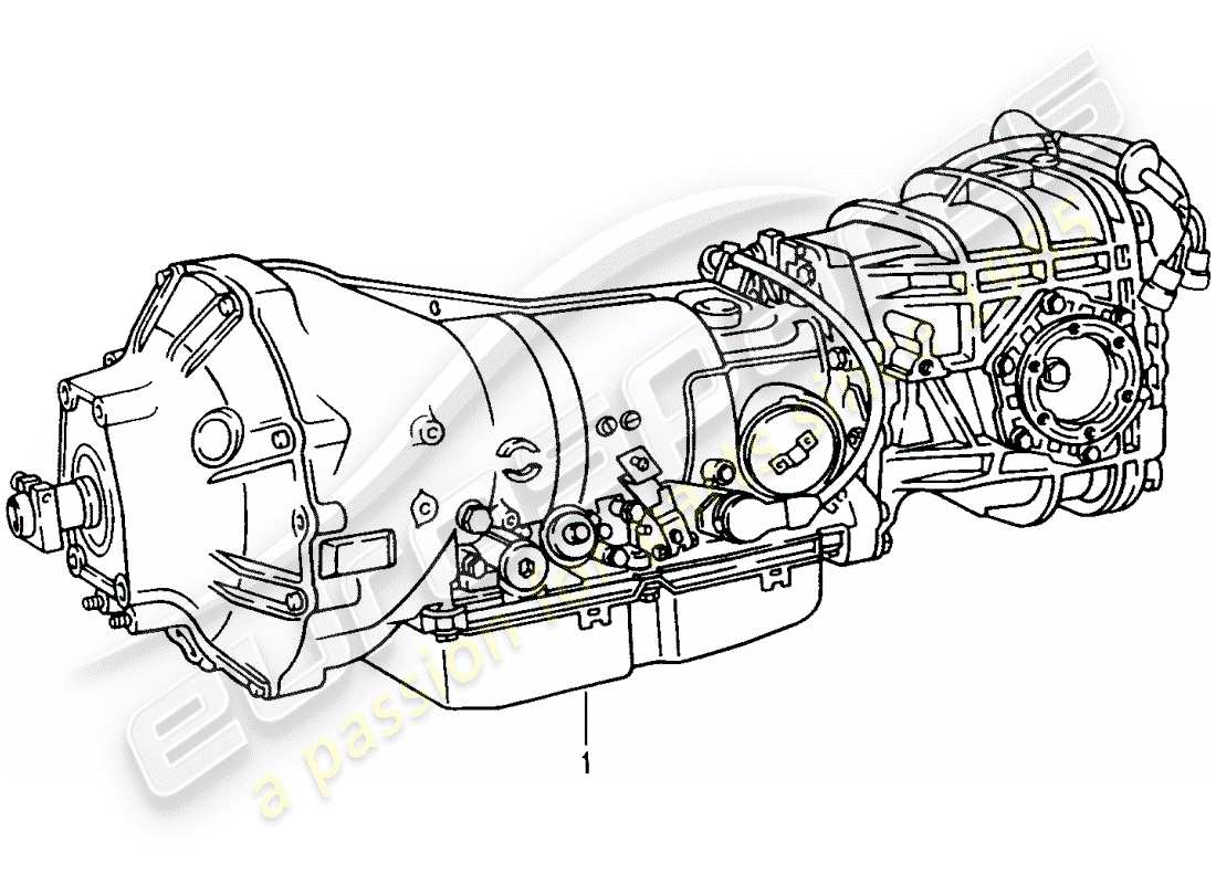 porsche replacement catalogue (1966) automatic transmission part diagram