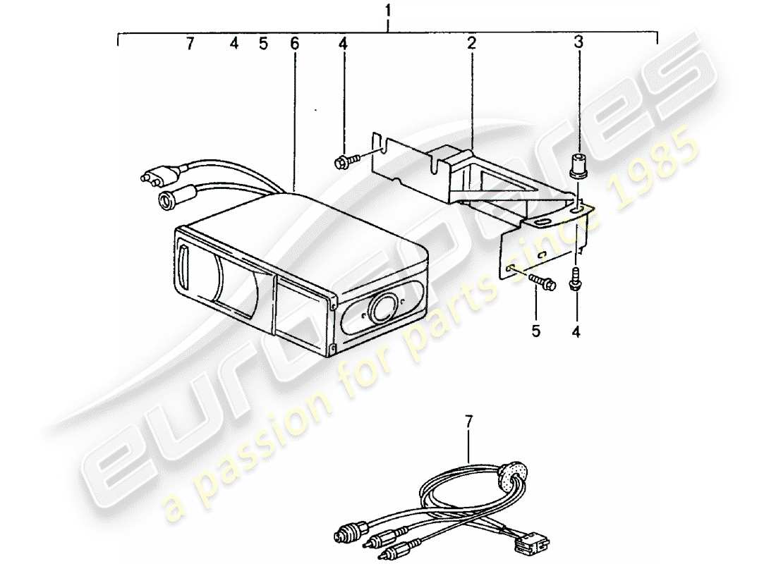 porsche tequipment catalogue (1995) cd-changer parts diagram