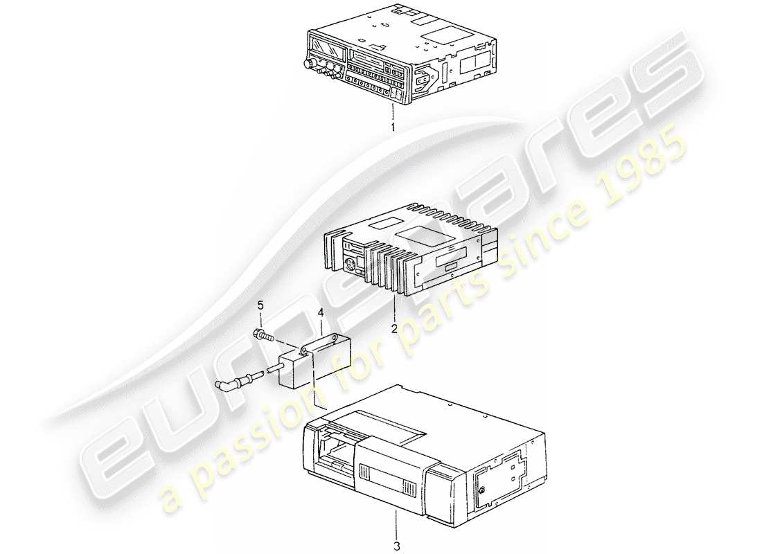 porsche replacement catalogue (2008) radio part diagram