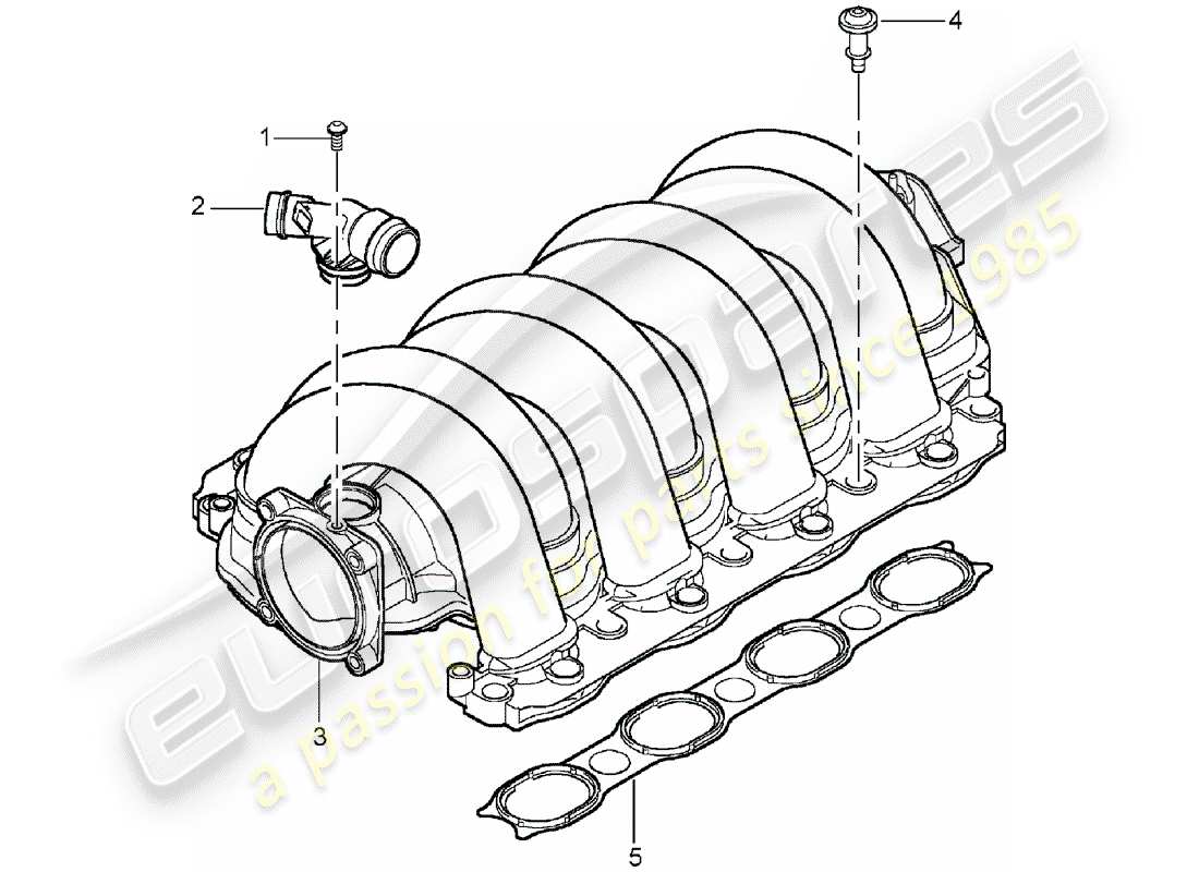 porsche cayenne (2006) intake air distributor part diagram