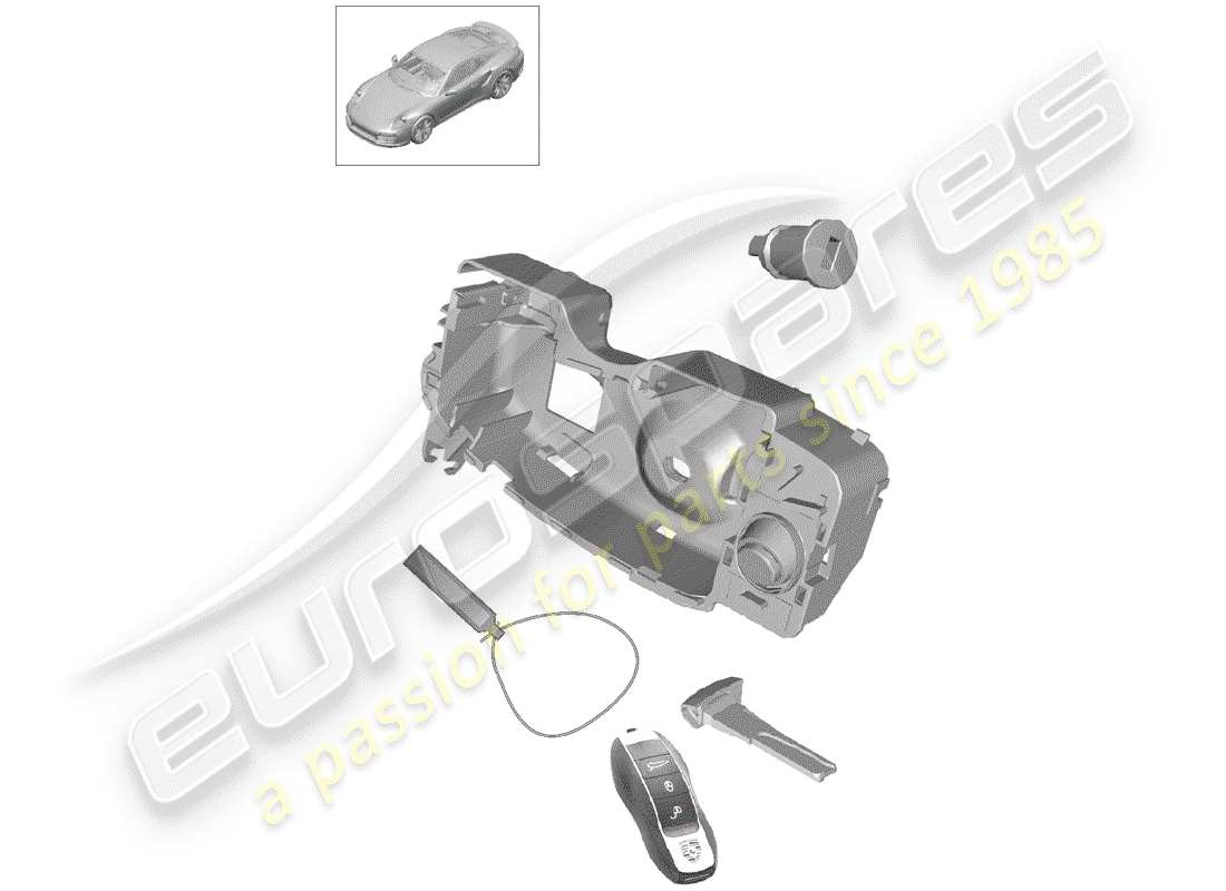 porsche 991 turbo (2019) repair kit parts diagram