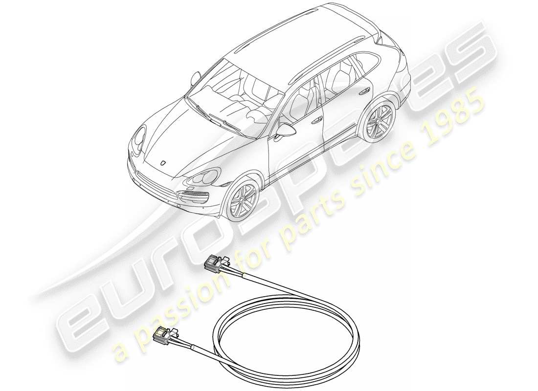 porsche cayenne e2 (2018) wiring harnesses part diagram