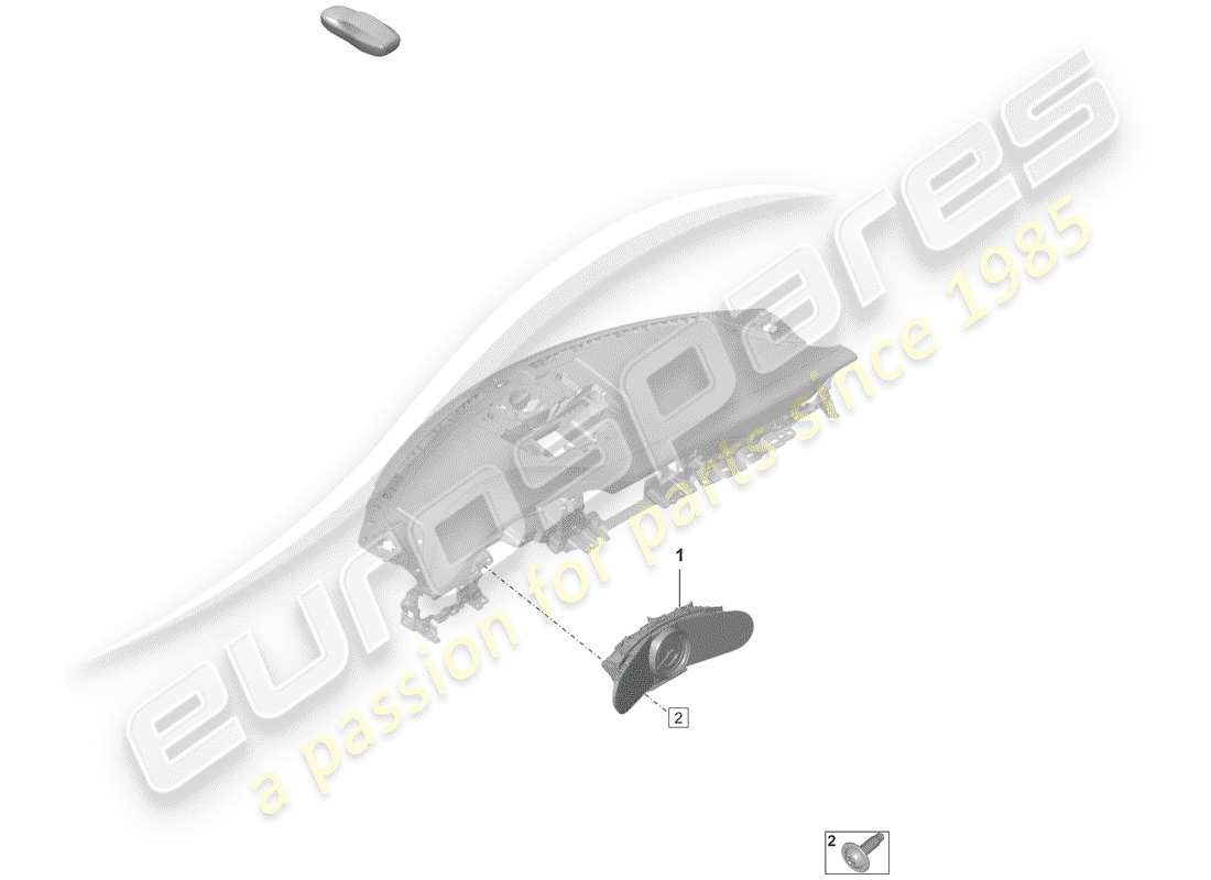 porsche 992 (2020) instrument cluster part diagram