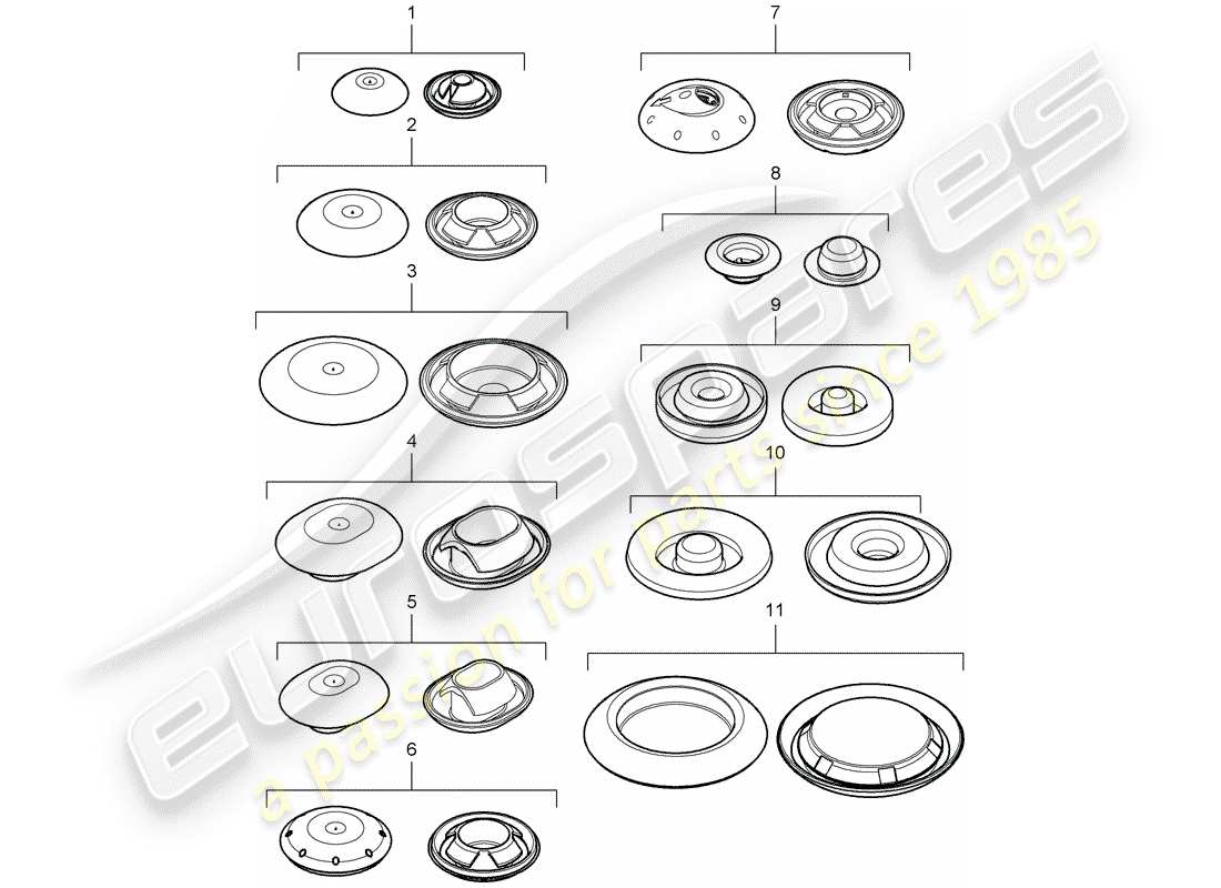 porsche cayenne (2009) plug part diagram