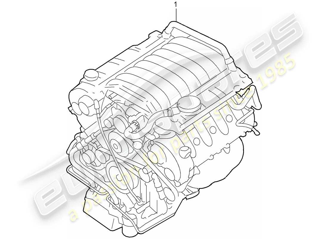 porsche cayenne (2007) replacement engine part diagram