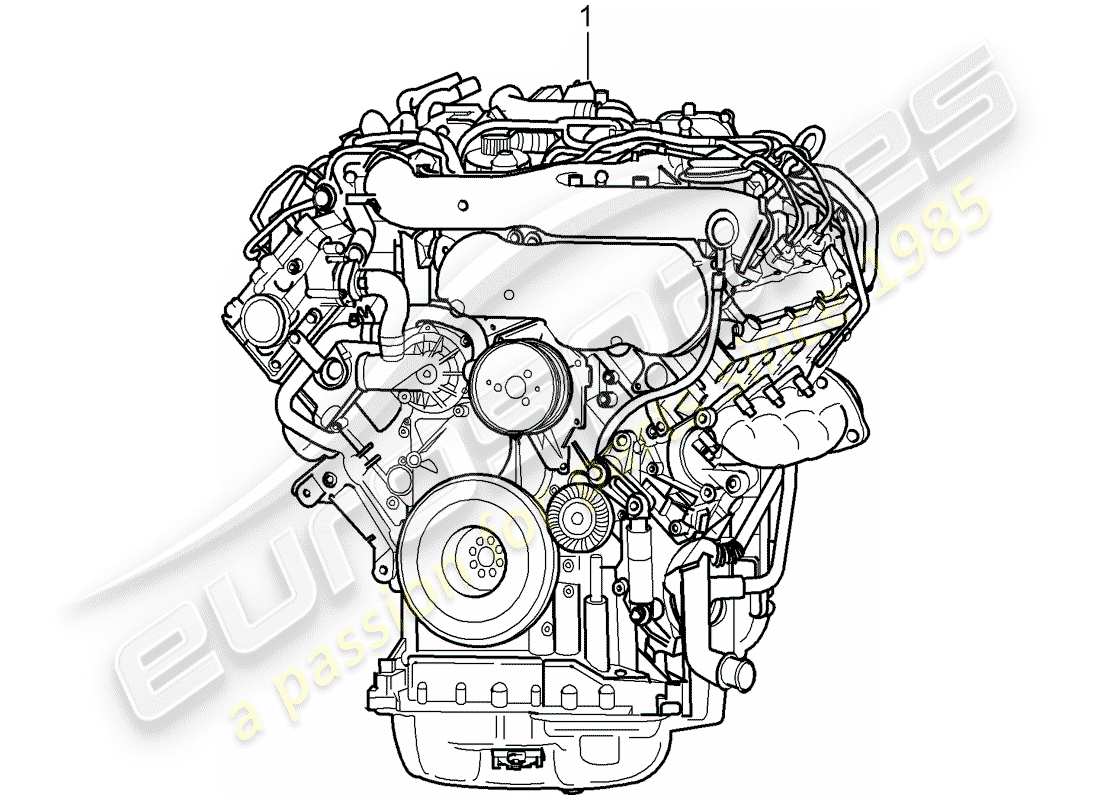 porsche cayenne (2009) replacement engine part diagram