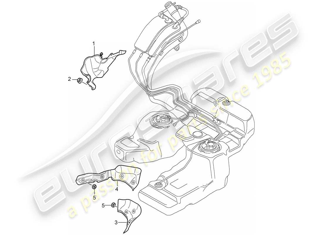 porsche cayenne (2009) fuel tank part diagram