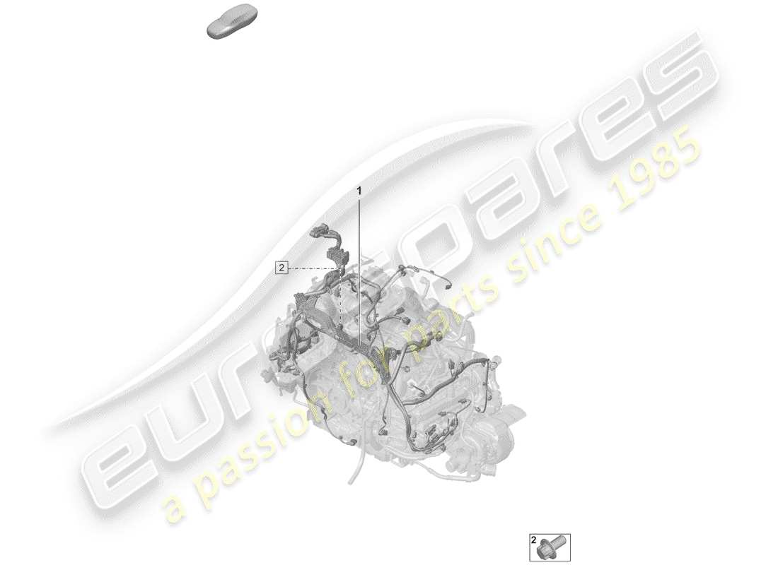 porsche 992 (2020) harness part diagram