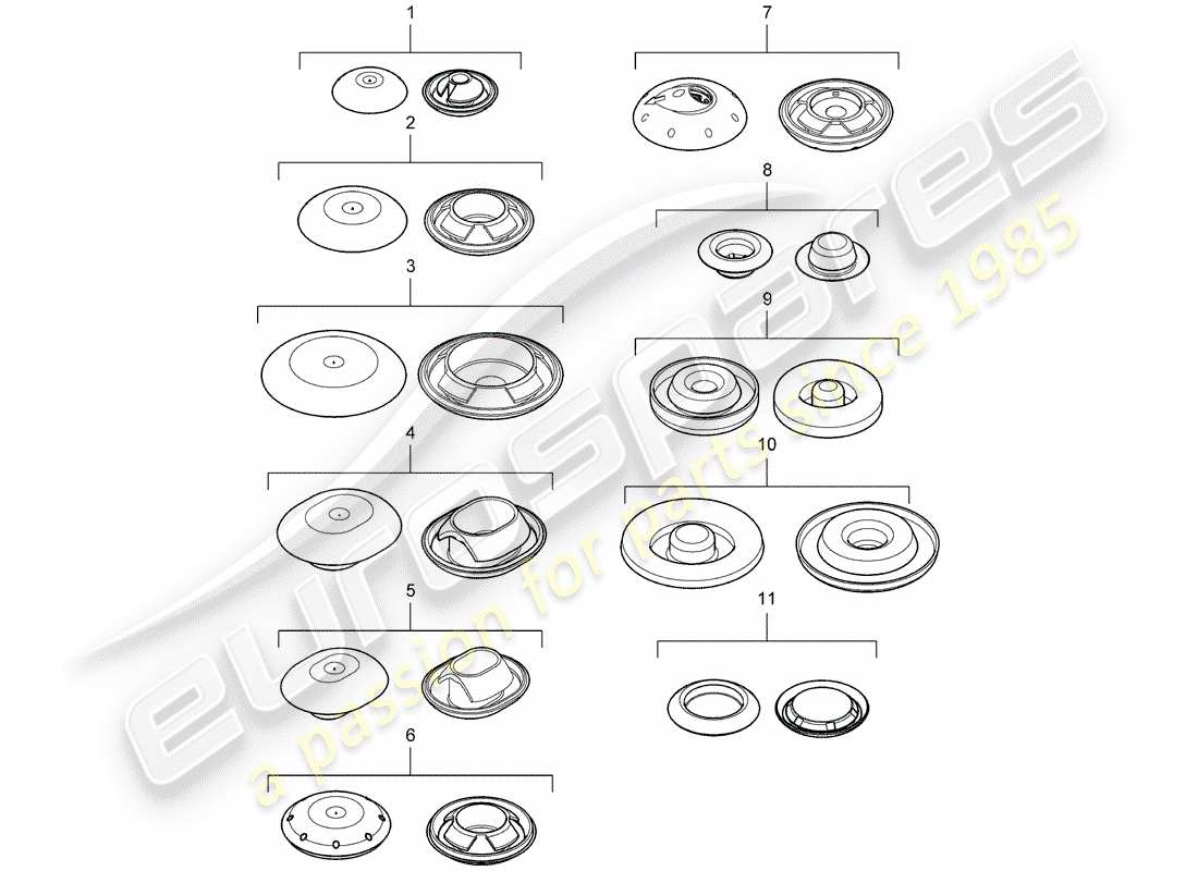 porsche cayenne (2003) plug parts diagram