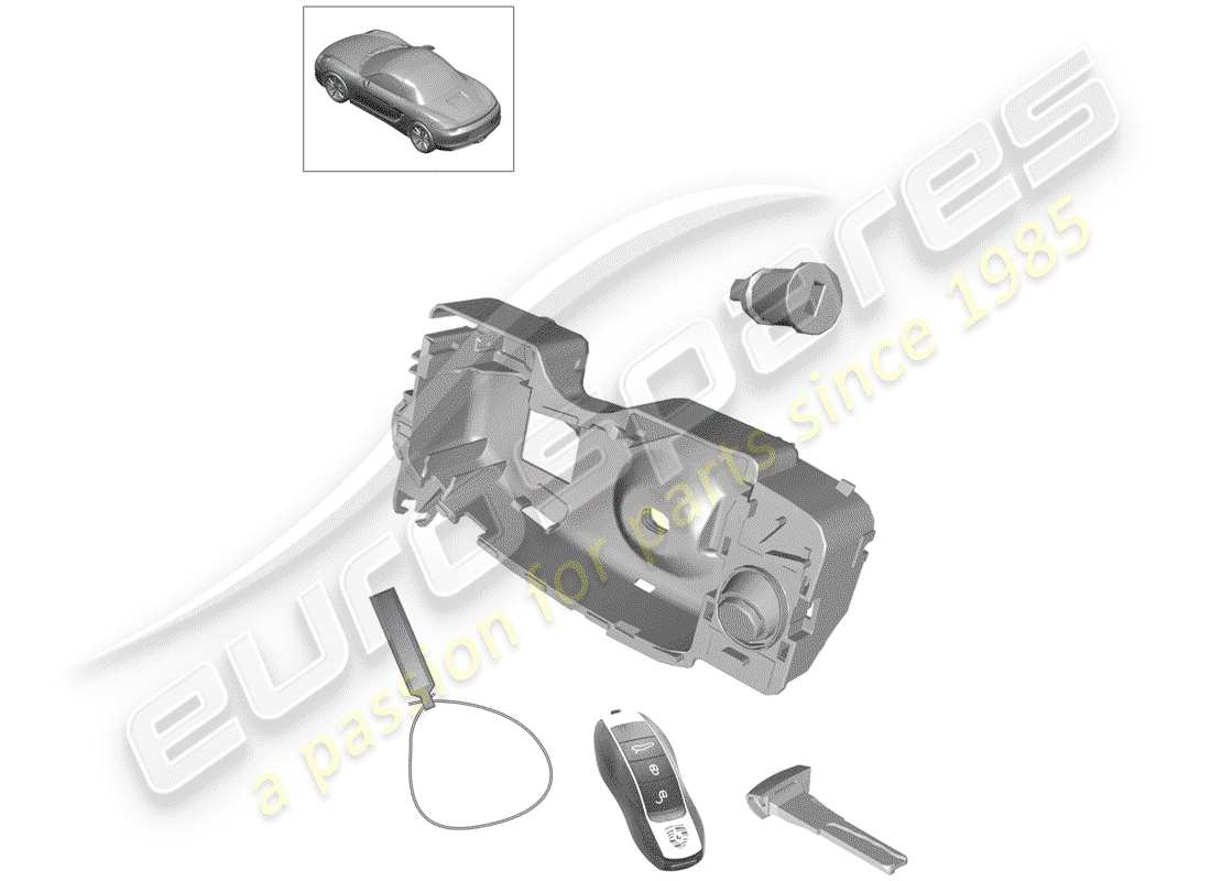 porsche boxster 981 (2012) repair kit part diagram