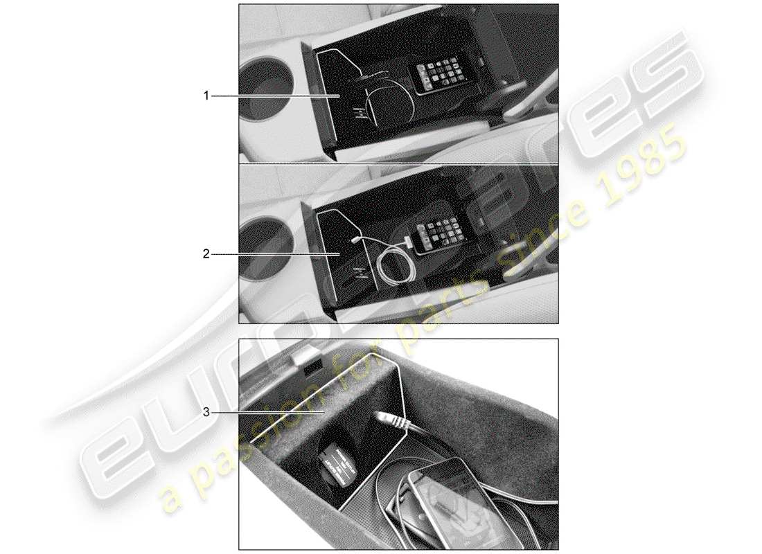 porsche tequipment panamera (2011) multimedia interface parts diagram