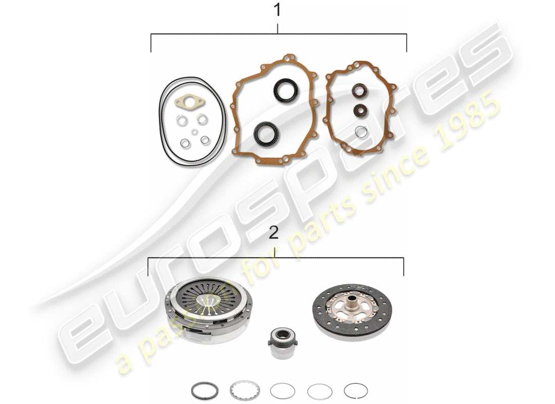 porsche 993 (1997) gasket set part diagram