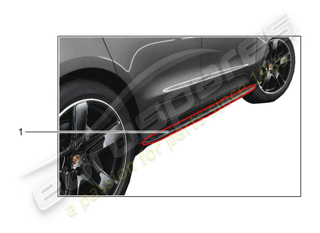 porsche tequipment macan (2019) step part diagram