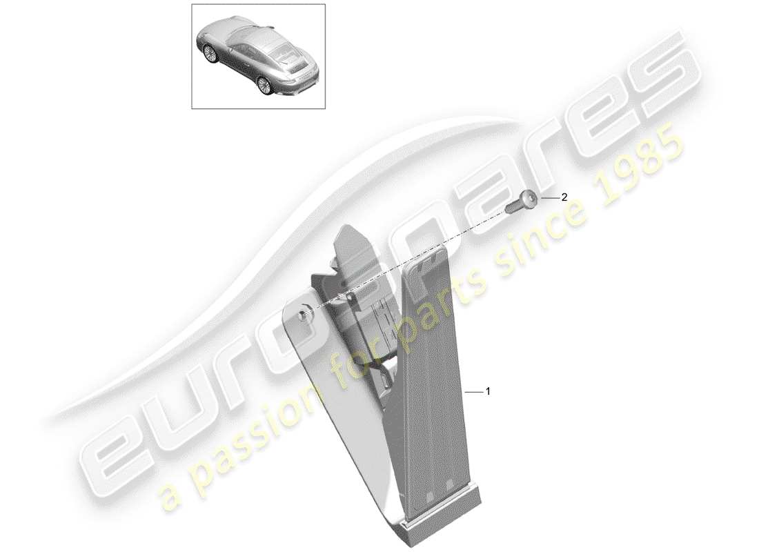 porsche 991 gen. 2 (2019) brake and acc. pedal assembly part diagram