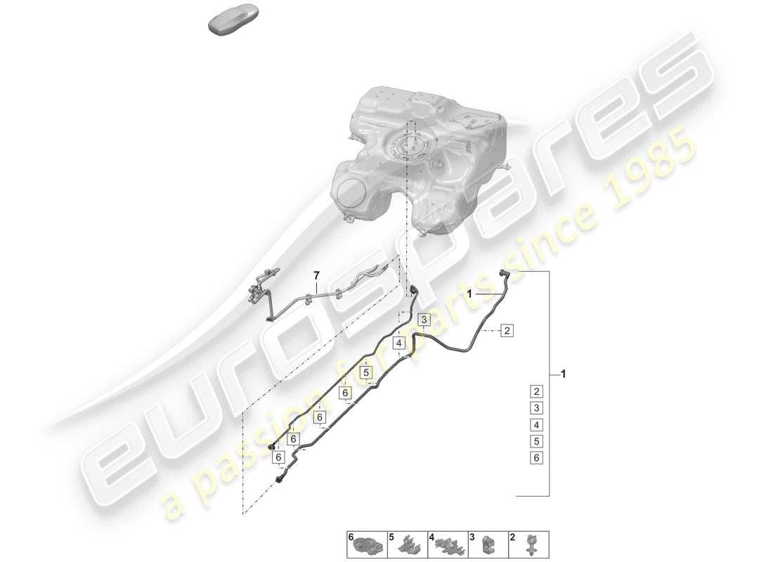 porsche 2019 fuel line part diagram