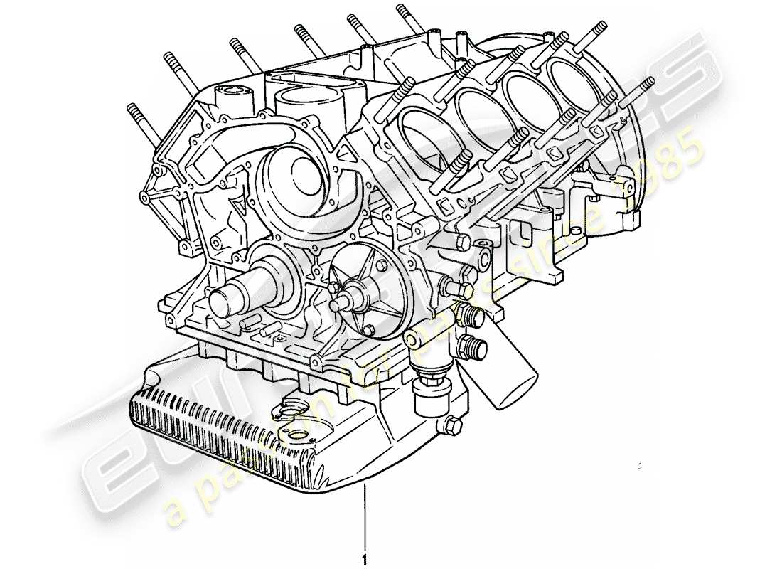 porsche 928 (1979) replacement engine - ready for installation part diagram