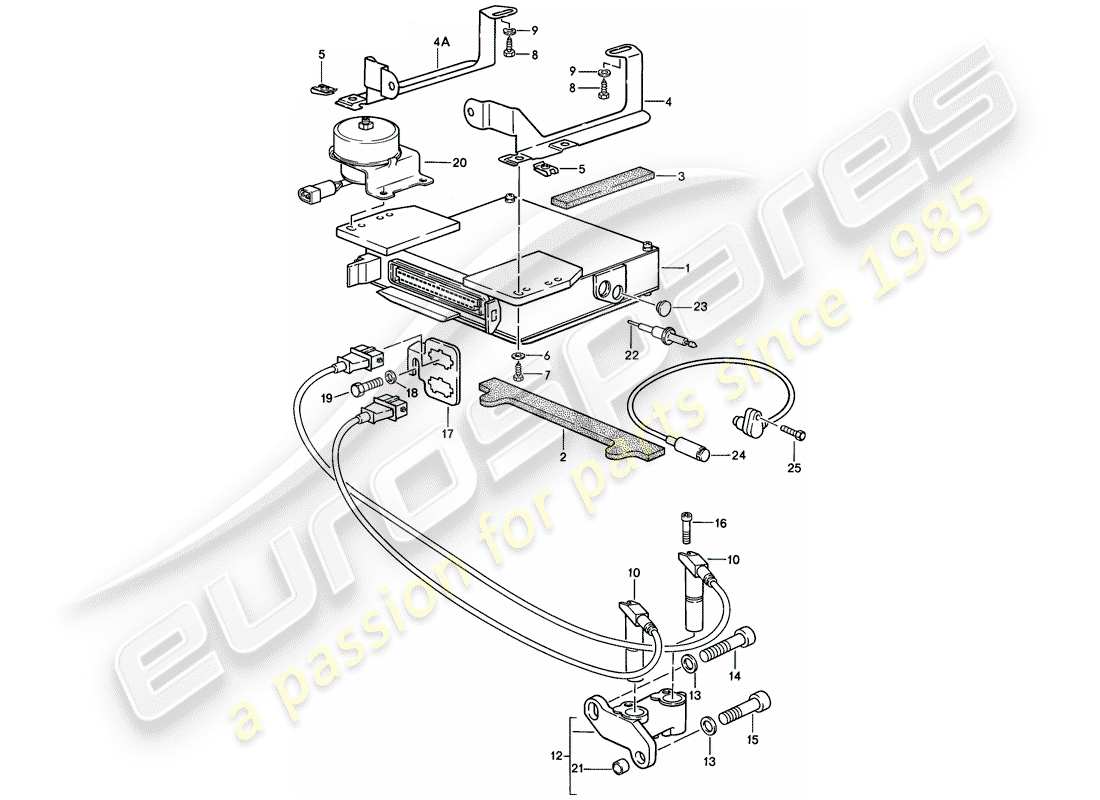 porsche 944 (1983) engine electrics 2 parts diagram