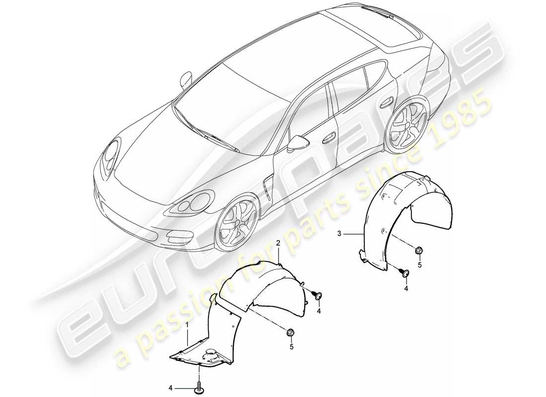 porsche panamera 970 (2016) lining part diagram