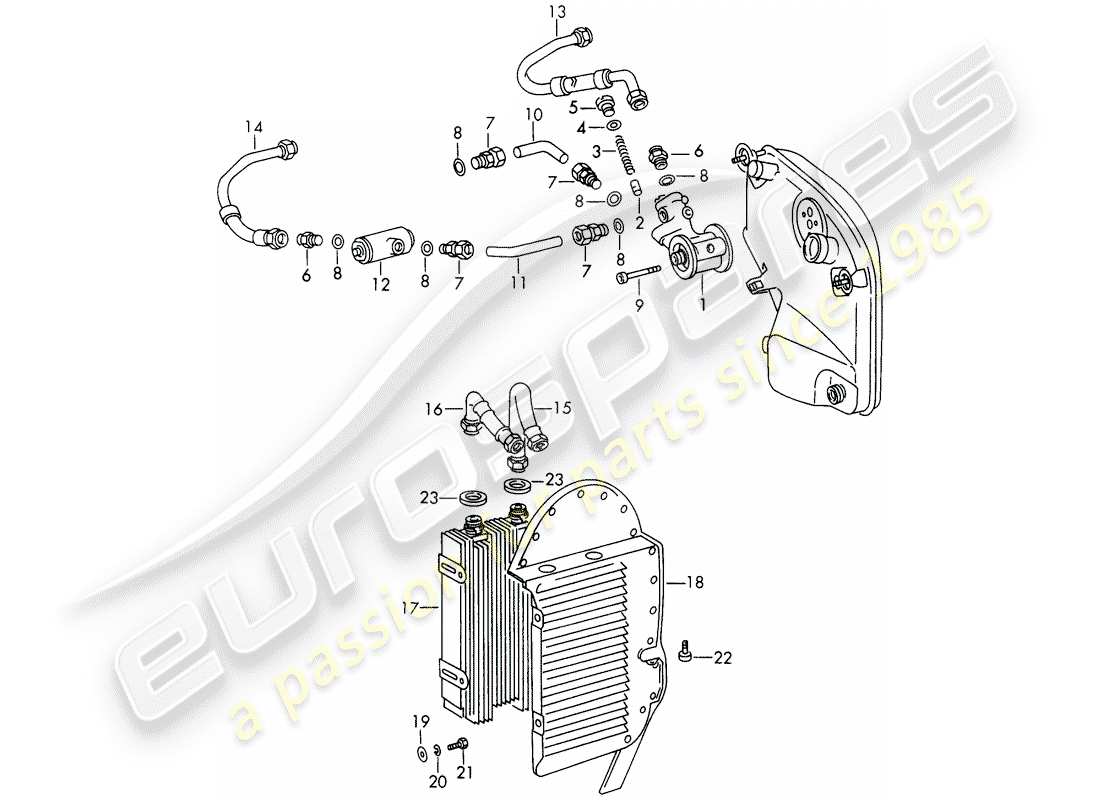 porsche 911/912 (1969) engine lubrication - auxiliary units - for - typ 901/10 - d - mj 1969>> parts diagram