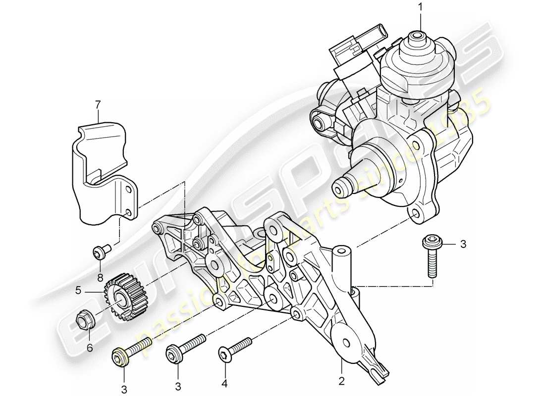 porsche cayenne (2010) high pressure pump part diagram