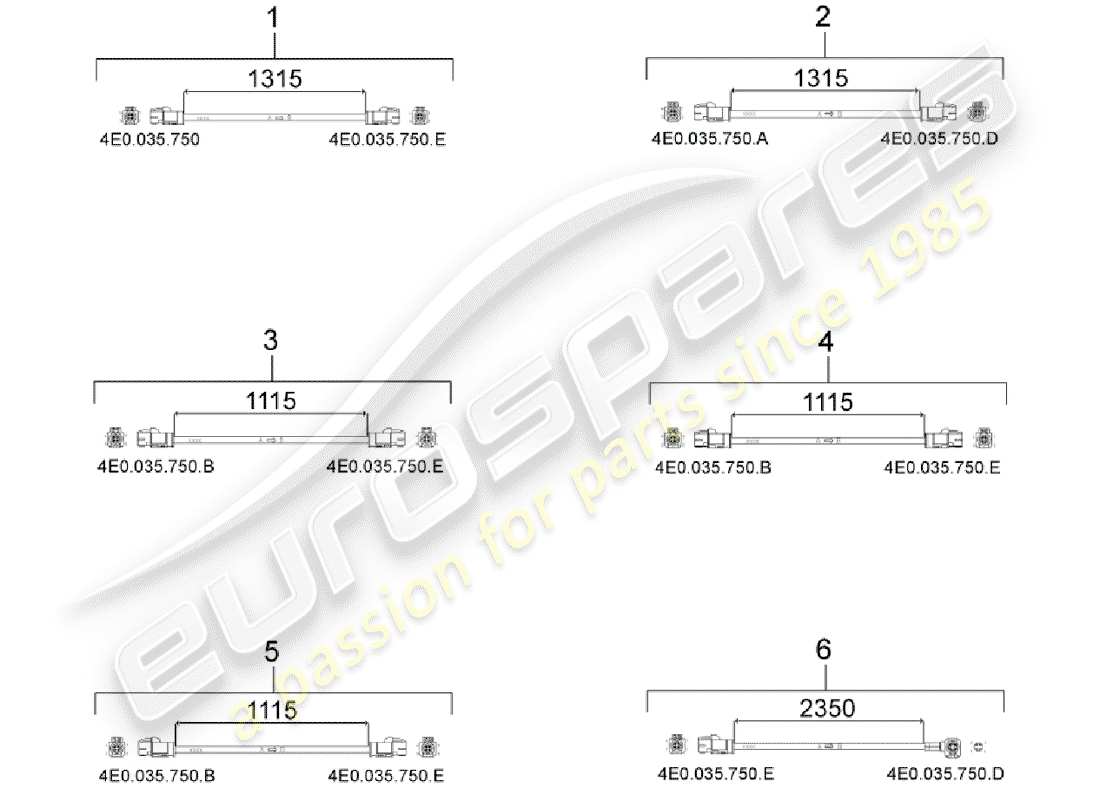 porsche macan (2020) connecting line part diagram