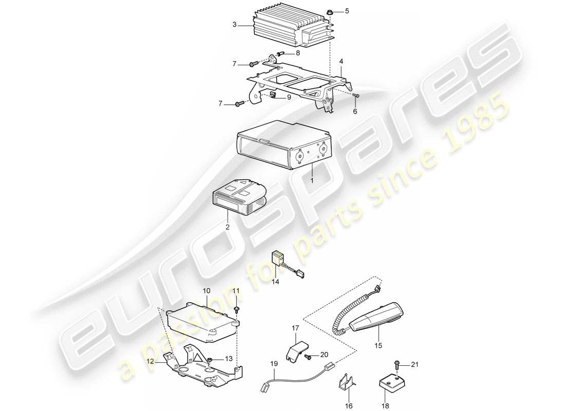 porsche cayenne (2009) amplifier part diagram