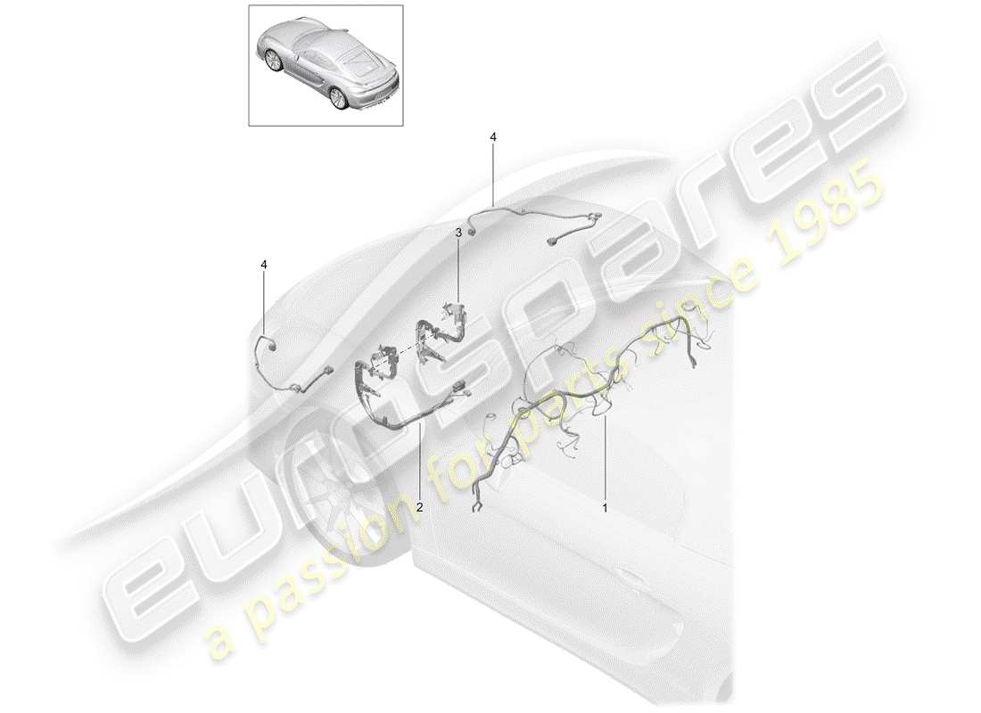 porsche 2016 wiring harnesses part diagram