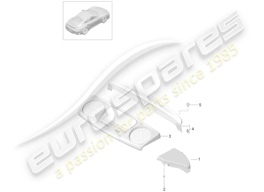 porsche 991 t/gt2rs lining part diagram