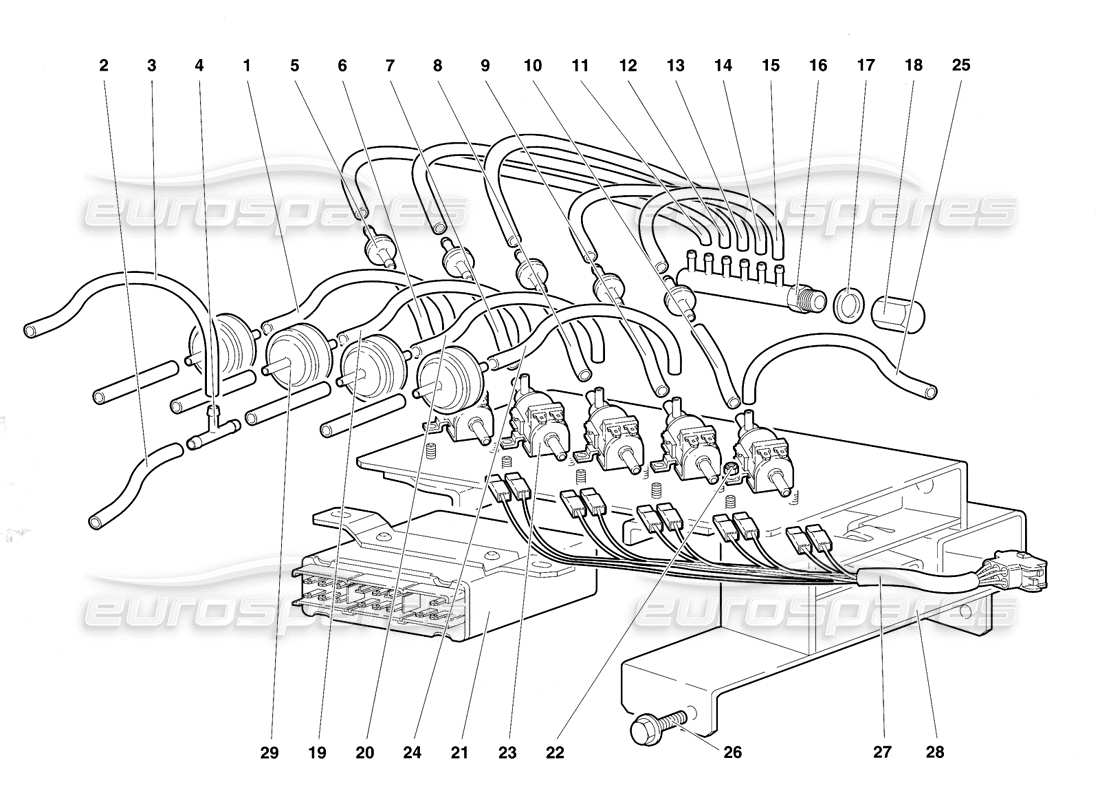 lamborghini diablo se30 (1995) climate control part diagram