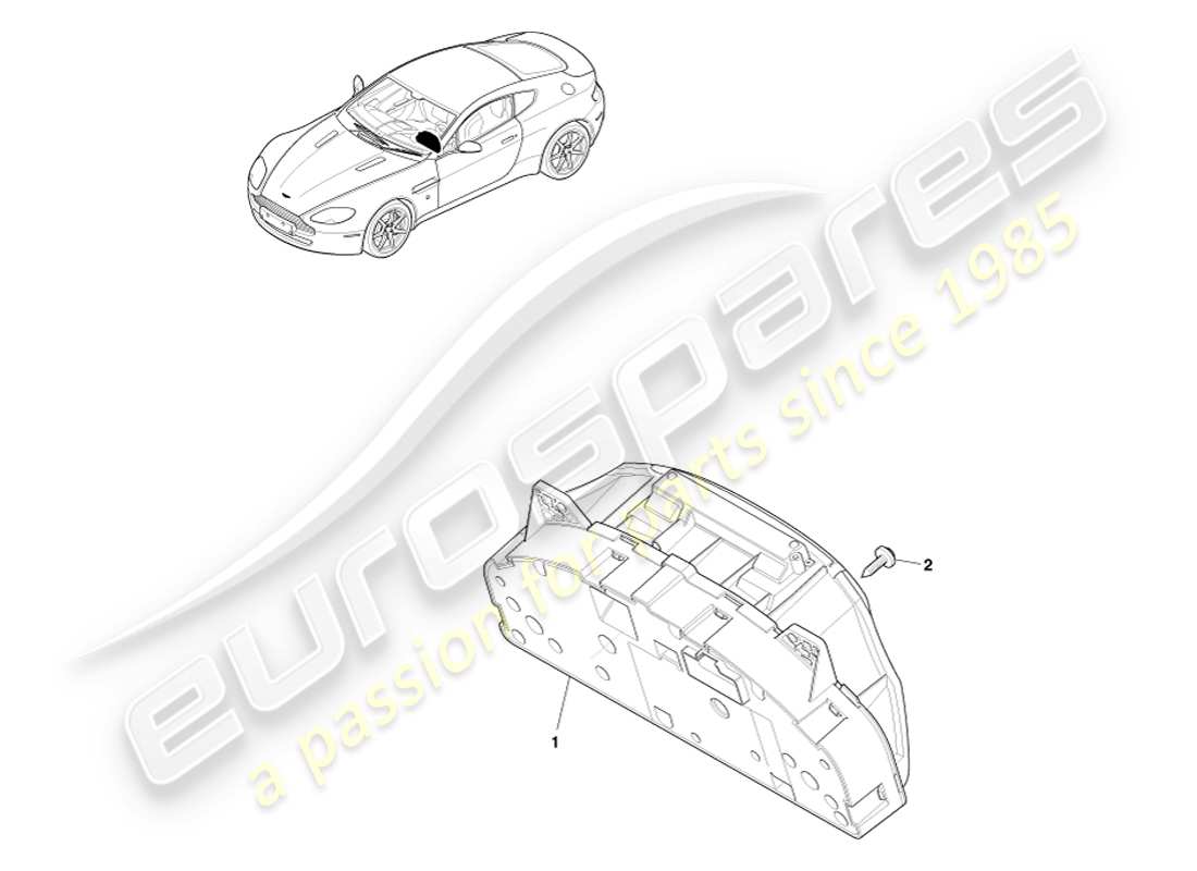 aston martin v8 vantage (2005) instrument cluster part diagram