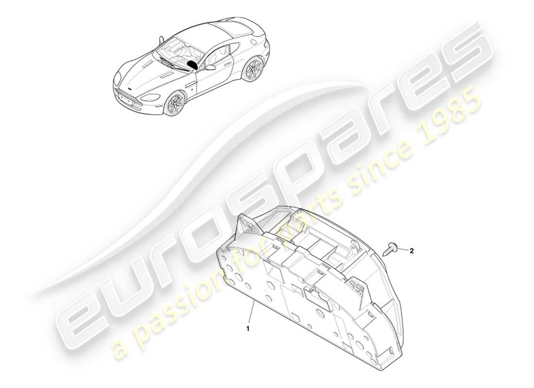 aston martin v8 vantage (2007) instrument cluster part diagram